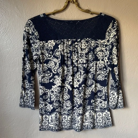 Lucky Brand Patterned Blouse Size Small - Picture 4 of 4